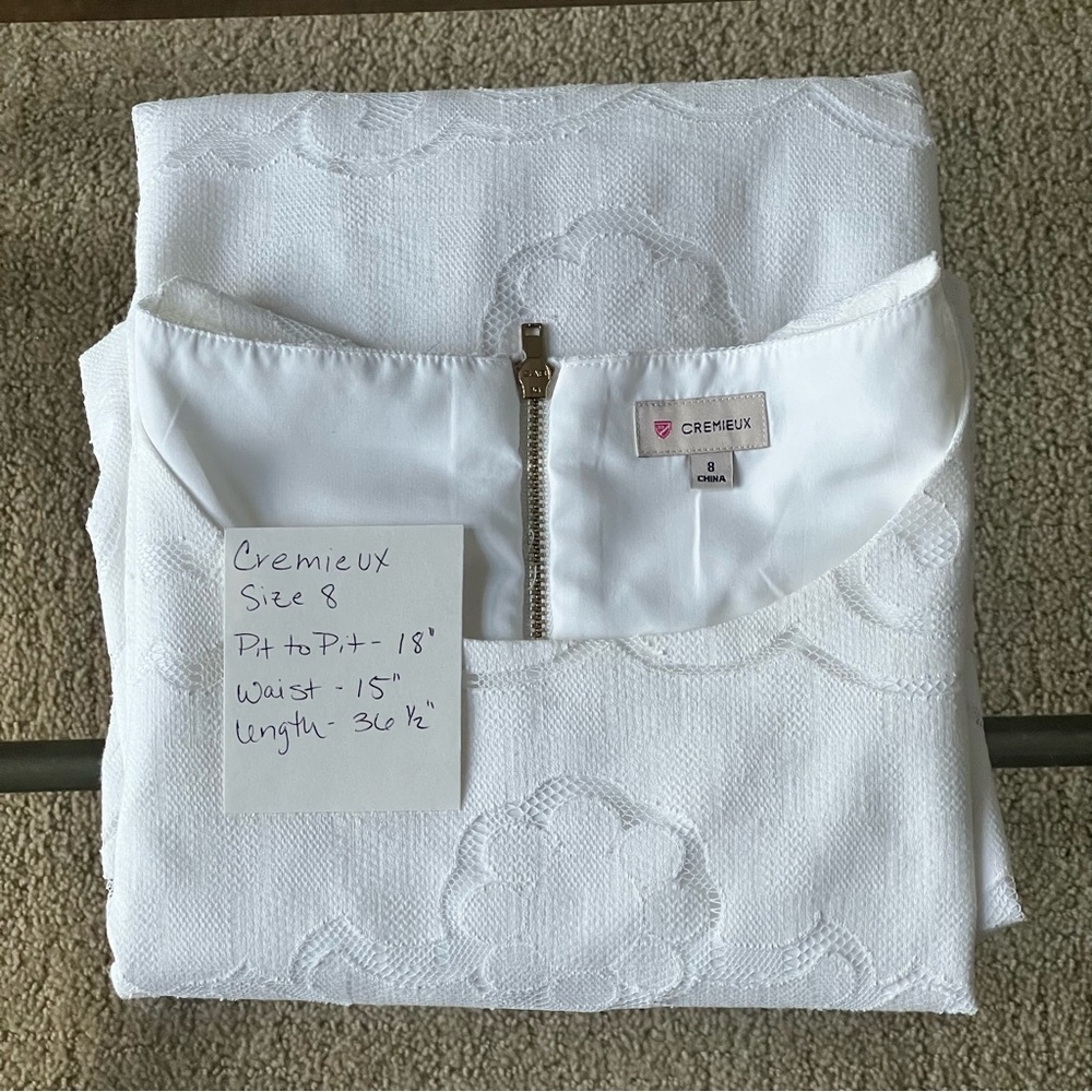 Daniel Cremieux White Sleeveless Sheath Dress Scoop Neck Mini - Picture 13 of 13